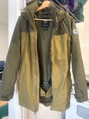 Burton Olive Green Two-Tone Ski Jacket